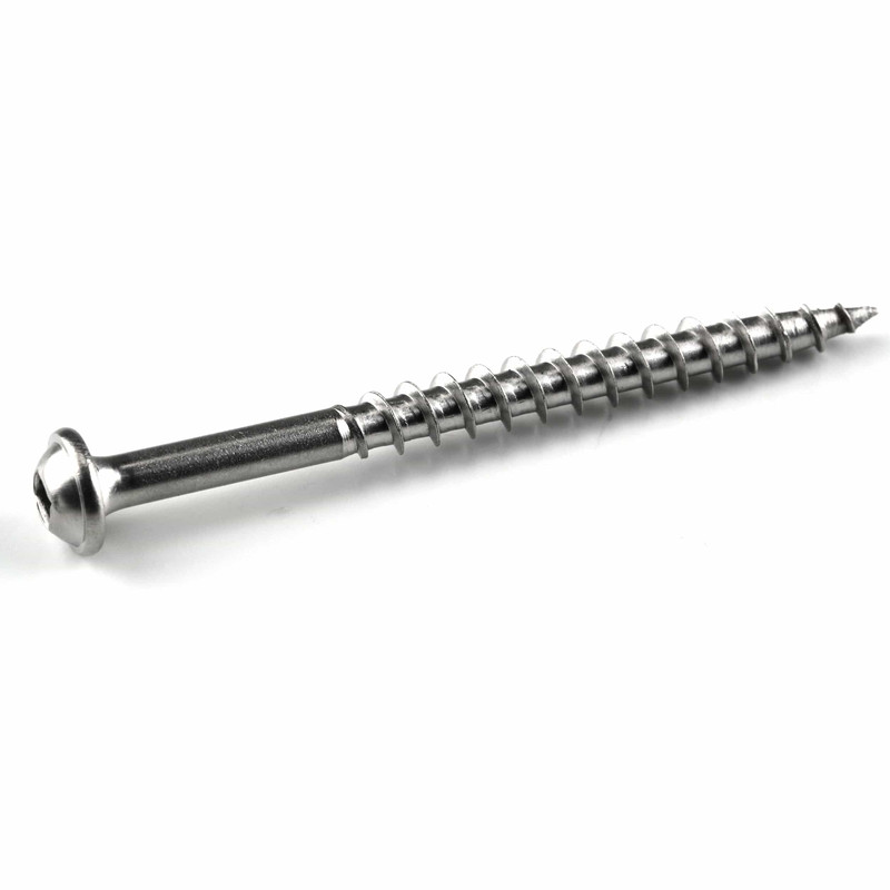Pocket Hole Screw - Coarse - Square Drive - 305 Stainless Steel - Diameter:#10 - Length:2-1/2" - Pieces:50-Piece